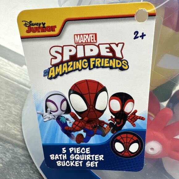 Licensed Squirters Bath Bucket Set, Spidey and Friends 5 pc. {80} - Picture 7 of 13